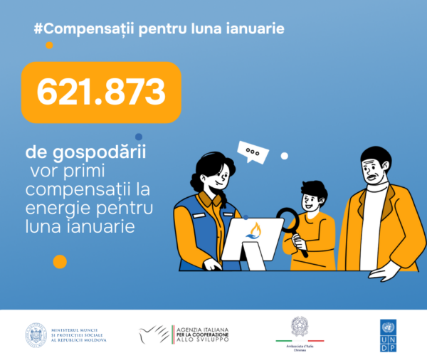 Plățile compensațiilor la energie pentru luna ianuarie vor fi efectuate începând cu ziua de azi