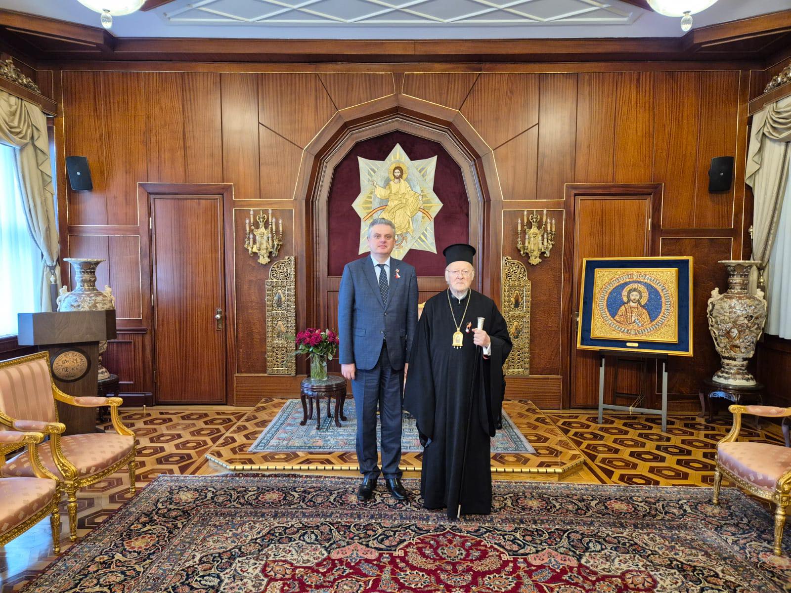 Oleg Serebrian s-a întâlnit cu capul bisericii ortodoxe, Patriarhul Bartolomeu. Ce au discutat