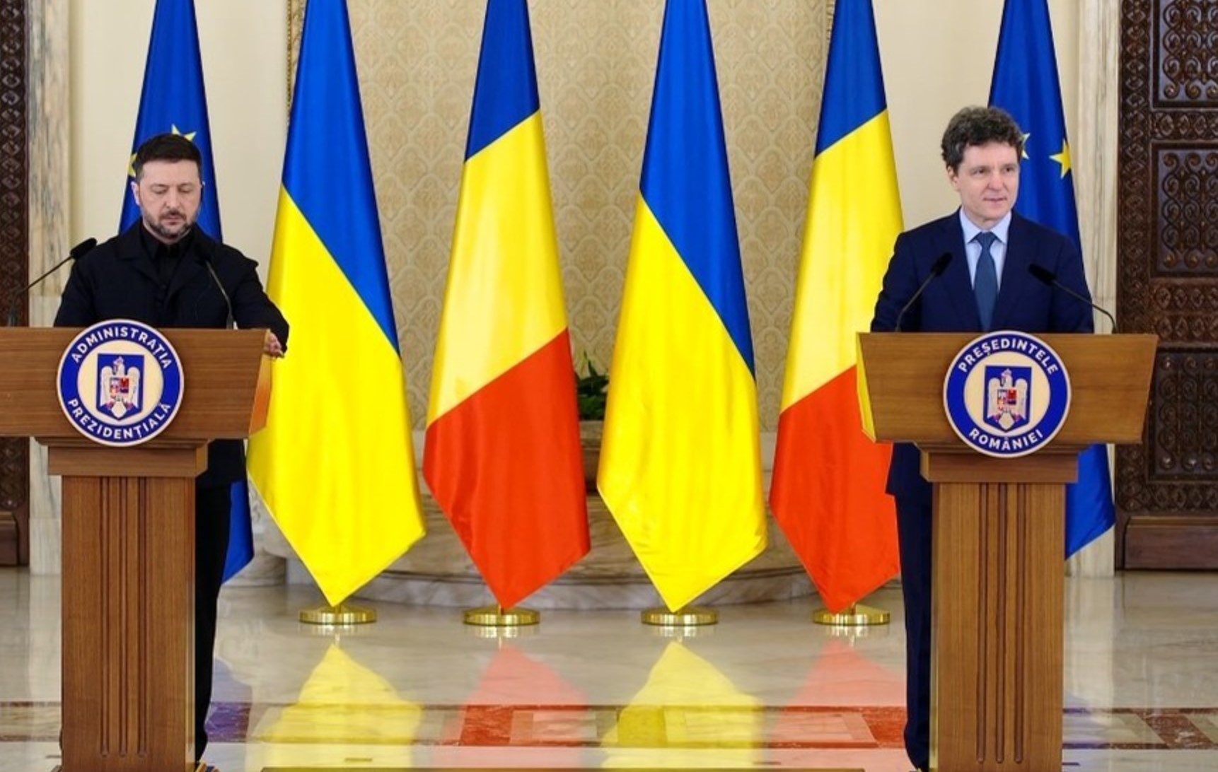 Nicuşor Dan, declaraţii comune cu Volodimir Zelenski: Istoric, a existat neîncredere între ţările noastre. Această neîncredere s-a evaporat