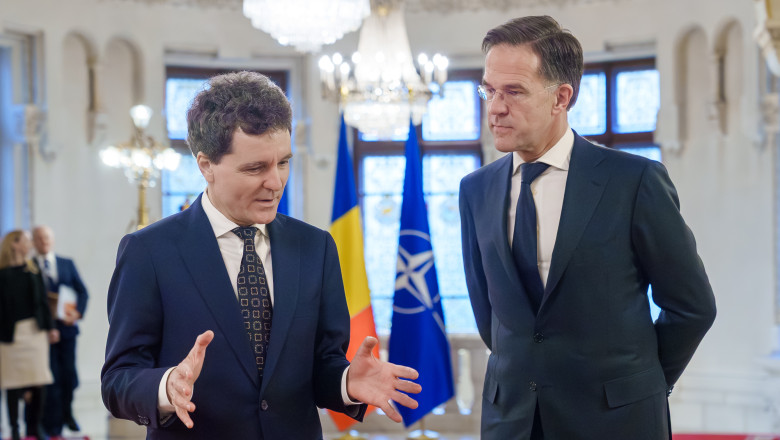 Nicușor Dan se întâlnește azi cu Mark Rutte la Bruxelles. Creșterea securității României cu sprijinul NATO, pe agenda discuțiilor