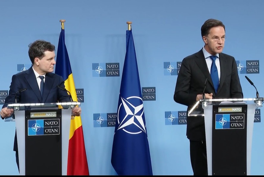 Întâlnire Nicuşor Dan-Mark Rutte //  Nicuşor Dan: România e o ţară sigură, chiar mai sigură. Secretarul general al NATO vine în mai la Bucureşti