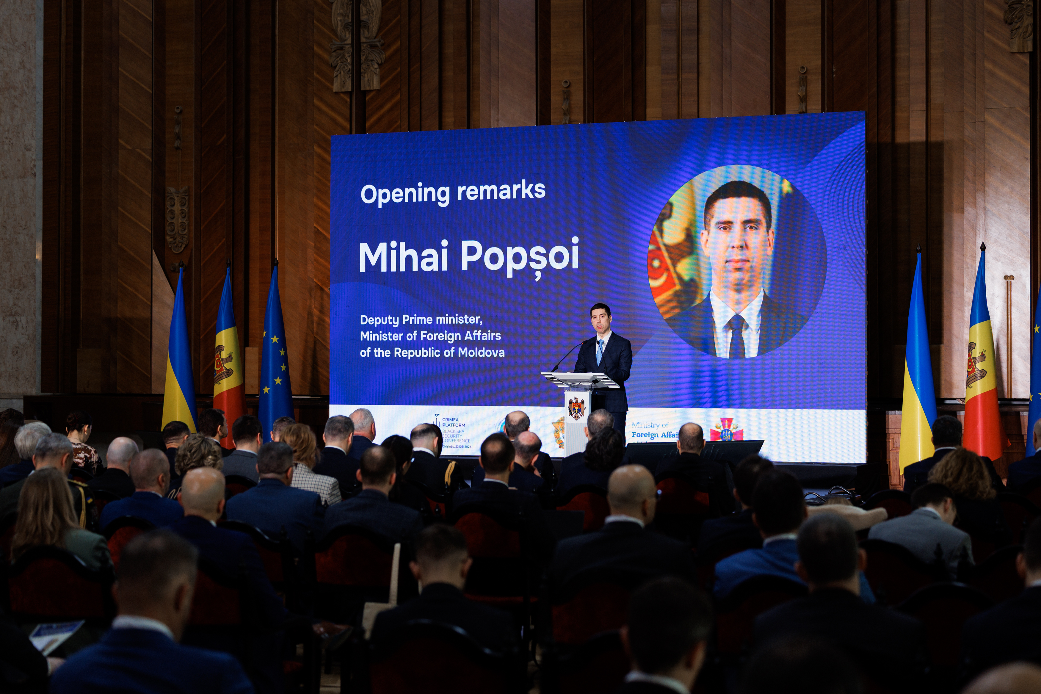 Mihai Popșoi, la Conferința de Securitate a Mării Negre: Includerea R. Moldova și Ucrainei în UE este o investiție strategică în pace pe termen lung