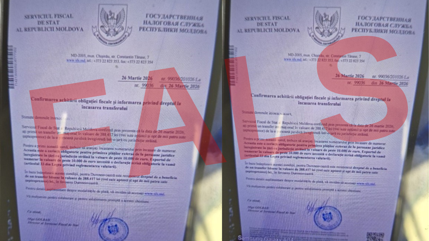 Mesaje false în numele Fiscului! Cetățenii, ținta unei noi escrocherii pe WhatsApp