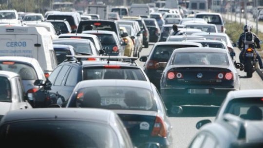 Trafic aglomerat pe traseele de intrare în capitală