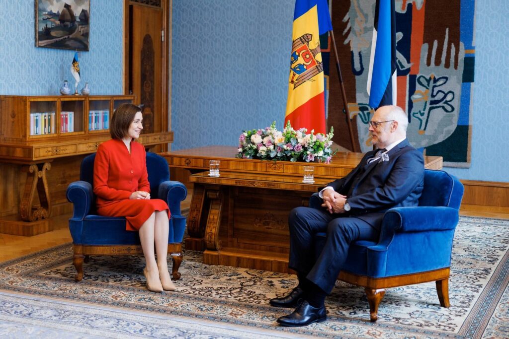 Maia Sandu, primită de președintele Estoniei într-o vizită de lucru la Tallinn