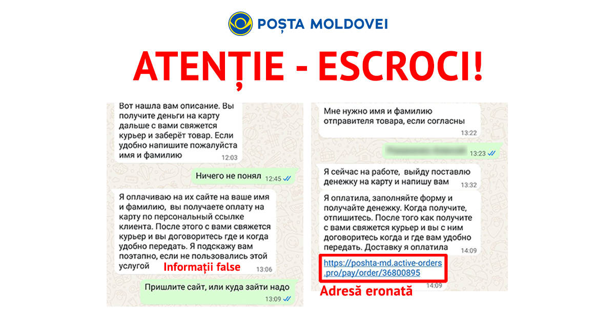 Atenție la apelurile false despre colete. O nouă schemă de fraudă online, semnalată de Poșta Moldovei