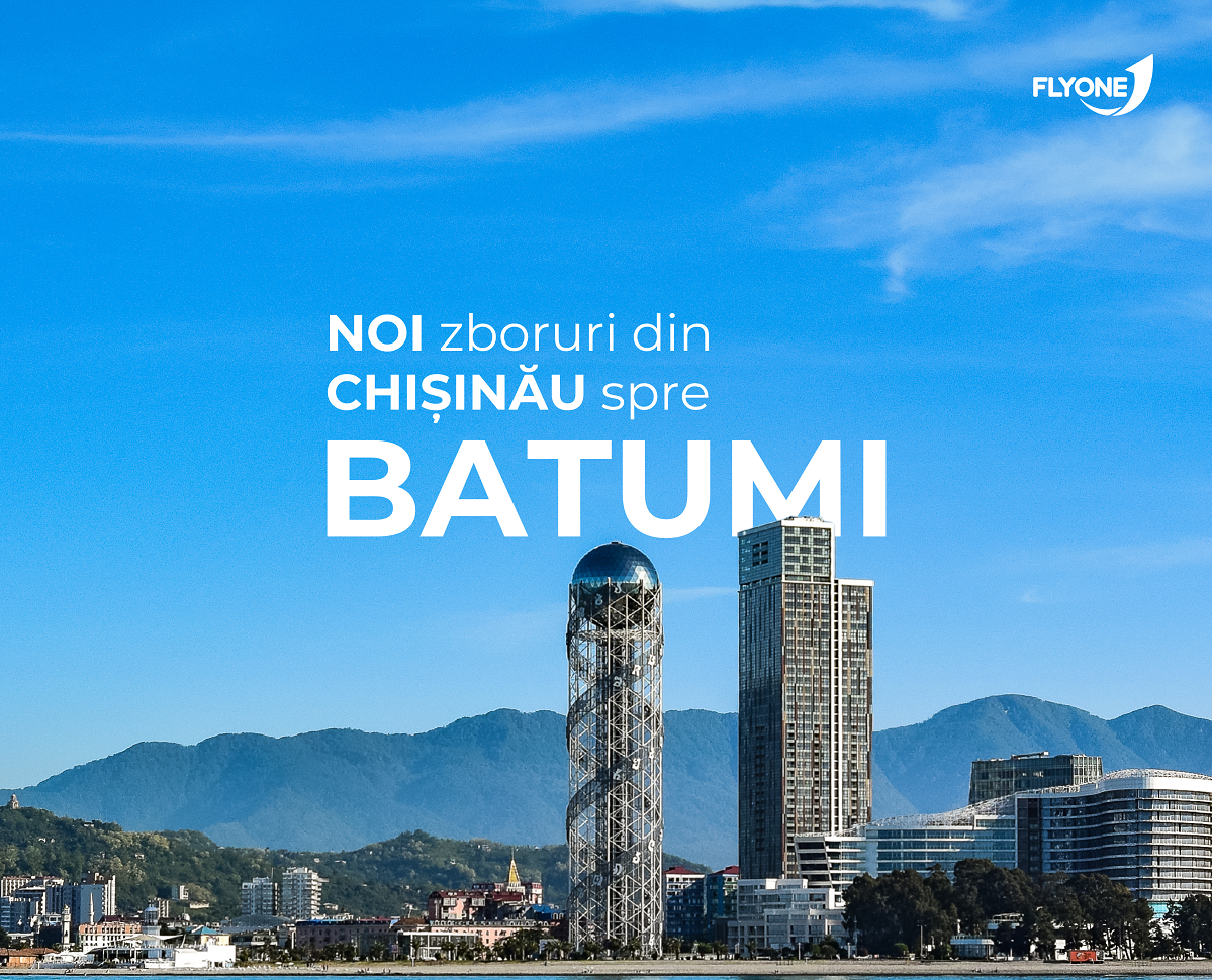 FLYONE lansează zboruri directe Chișinău – Batumi!