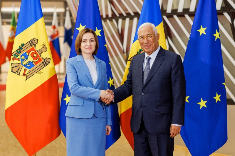 Maia Sandu, discuție cu Antonio Costa. A fost salutată decizia privind deschiderea primului grup de capitole de negociere