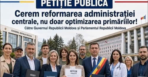 Petiție publică // LOC cere restructurarea administrației centrale, nu doar optimizarea primăriilor: Reforma trebuie să înceapă de sus