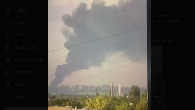 VIDEO // Dronele ucrainene au lovit din nou infrastructura petrolieră a Rusiei. O rafinărie a luat foc în Krasnodar