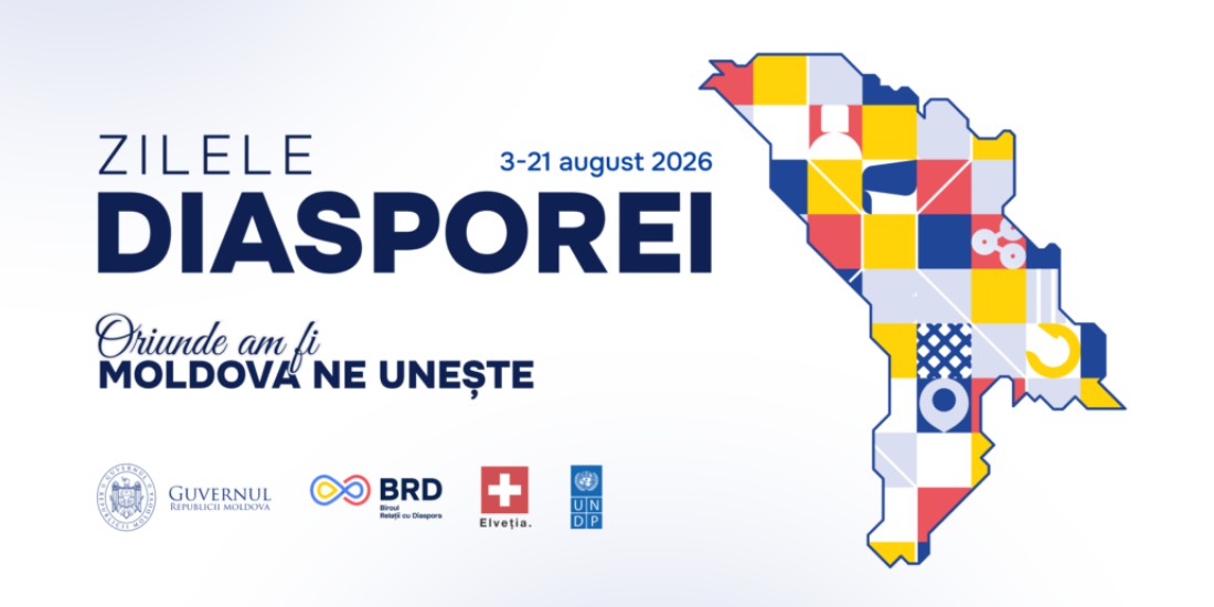 Zilele Diasporei 2026 încep astăzi la Chișinău. Programul include Forumul Diasporei, evenimente pentru tineri și activități culturale