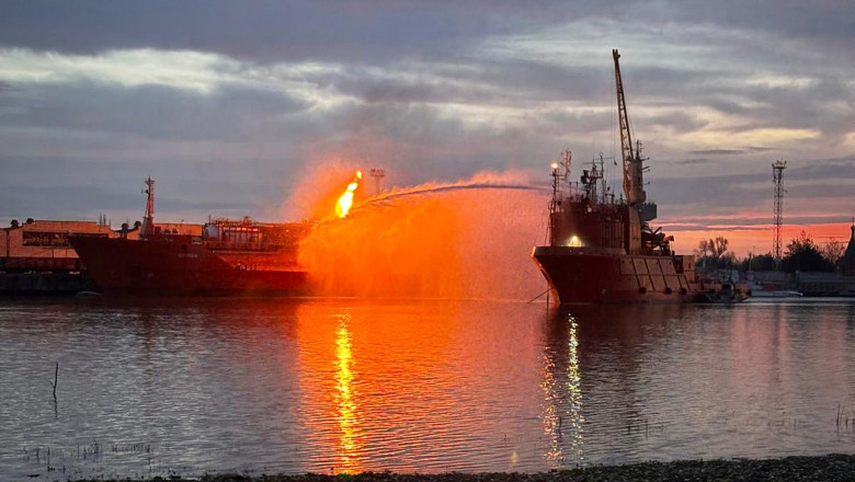 Rusia a atacat portul Izmail din Ucraina, la granița cu România. Incendiu la infrastructura portuară